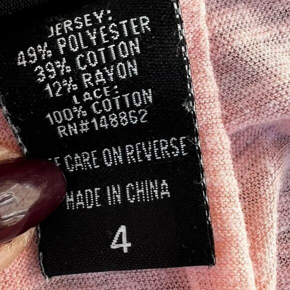 Torrid 4 (26) 4X women’s tank top with lace, peach - Picture 9 of 9